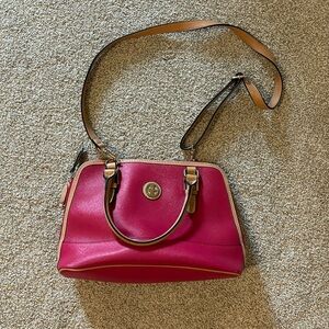 Pink and tan Giani Bernini purse